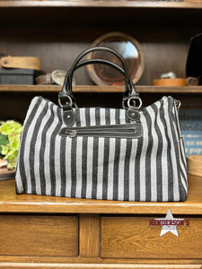 Load image into Gallery viewer, MW Aztec Canvas Weekender ~ Black - Henderson&#39;s Western Store