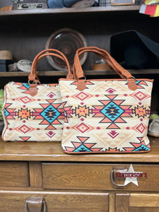 Load image into Gallery viewer, MW Aztec Canvas Weekender ~ Carmel - Henderson&#39;s Western Store