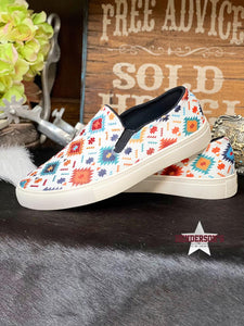 Load image into Gallery viewer, Montana West Western Aztec Print Canvas Shoes - Henderson&#39;s Western Store