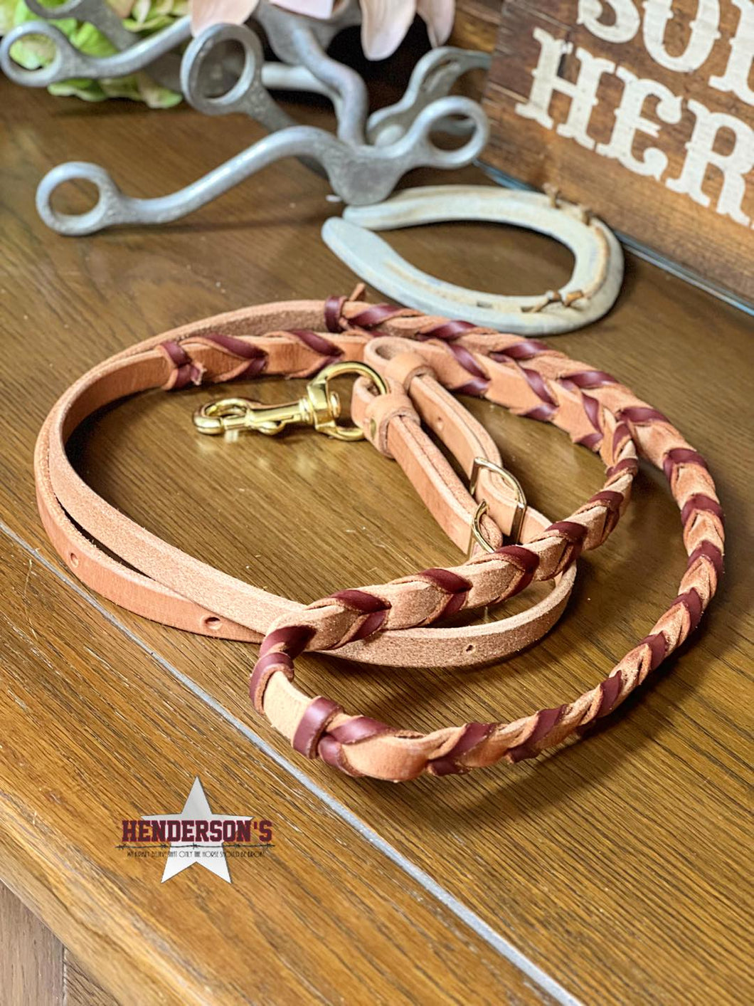 Leather Laced Barrel Reins - Henderson's Western Store