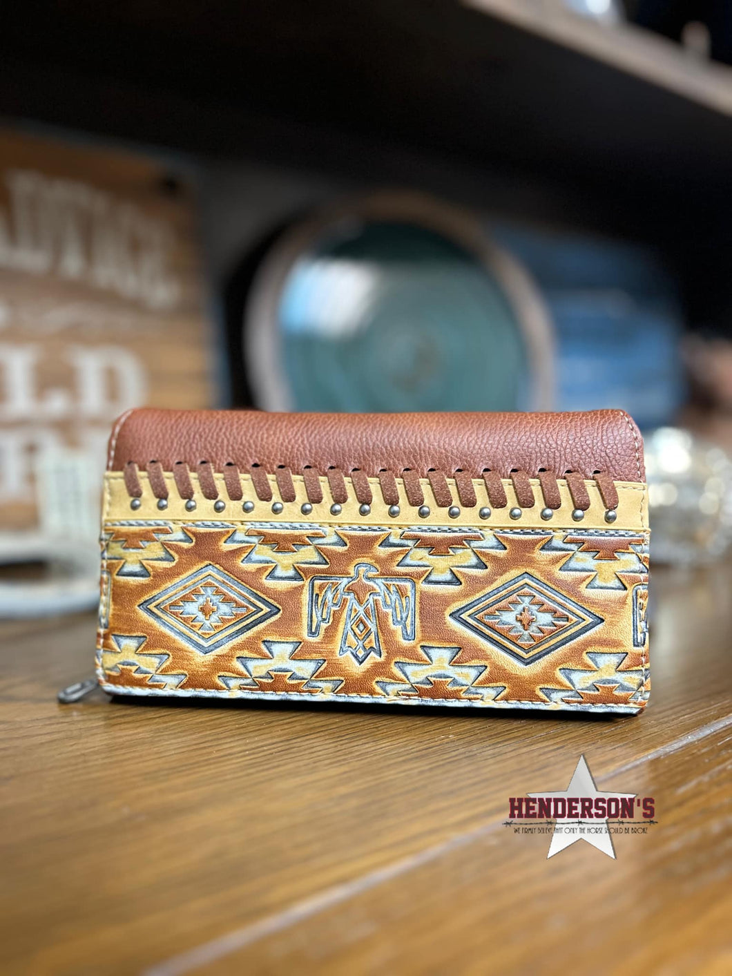 MW Aztec Tooled Wallet - Henderson's Western Store