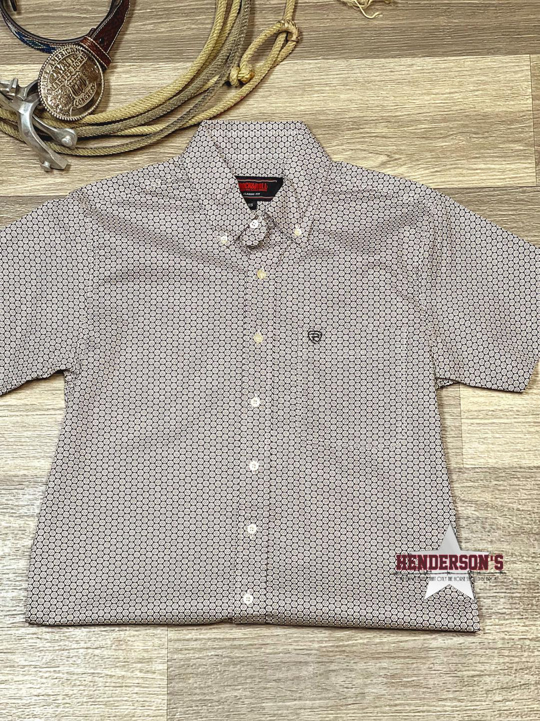 Men's Geo Woven Snap ~ Taupe - Henderson's Western Store