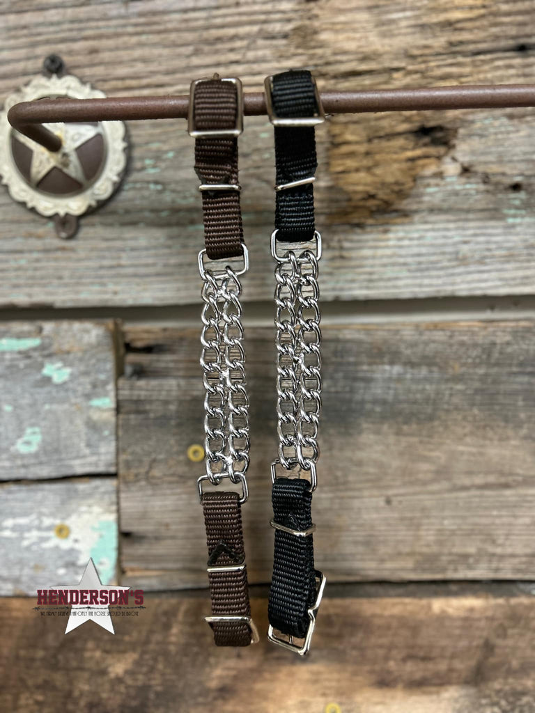 Double Chain Curb ~ Web Straps - Henderson's Western Store