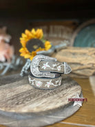 Girl's Angel Ranch Belt ~ Ivory Flower - Henderson's Western Store