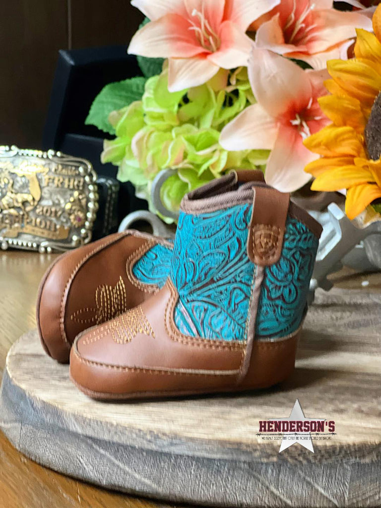 Lil' Stompers ~ Tooled Turquoise - Henderson's Western Store