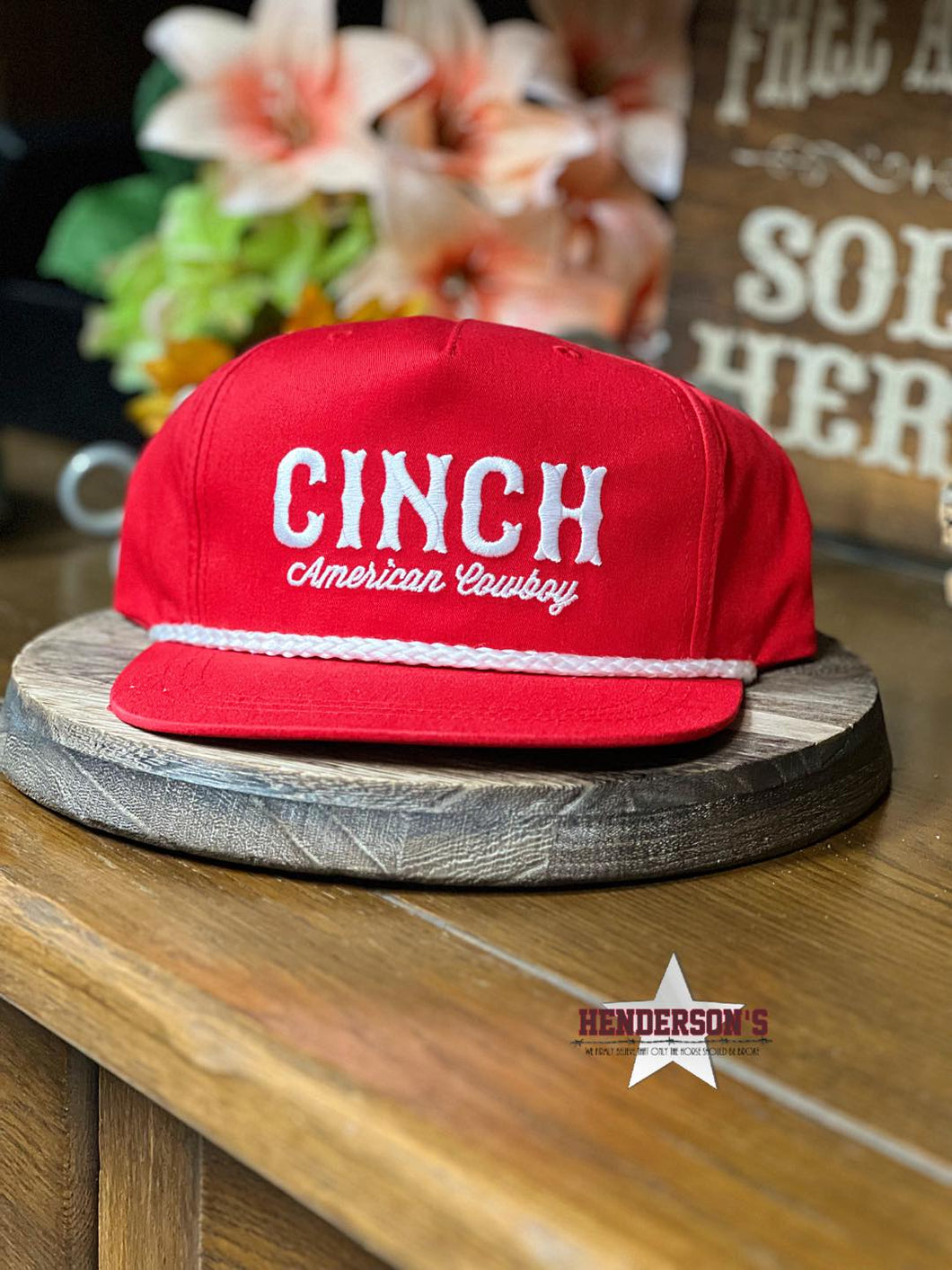 Cinch Retro Ball Cap ~ Red - Henderson's Western Store