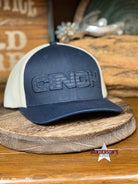 Cinch Flex Fit Ball Cap ~ Navy & Cream - Henderson's Western Store