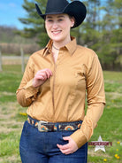 RHC Sateen Concealed Zipper Show Shirt - Khaki - Henderson's Western Store