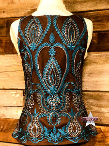 Load image into Gallery viewer, Laura May Chocolate Show Vest Vest Cowgirl Junk Co.   