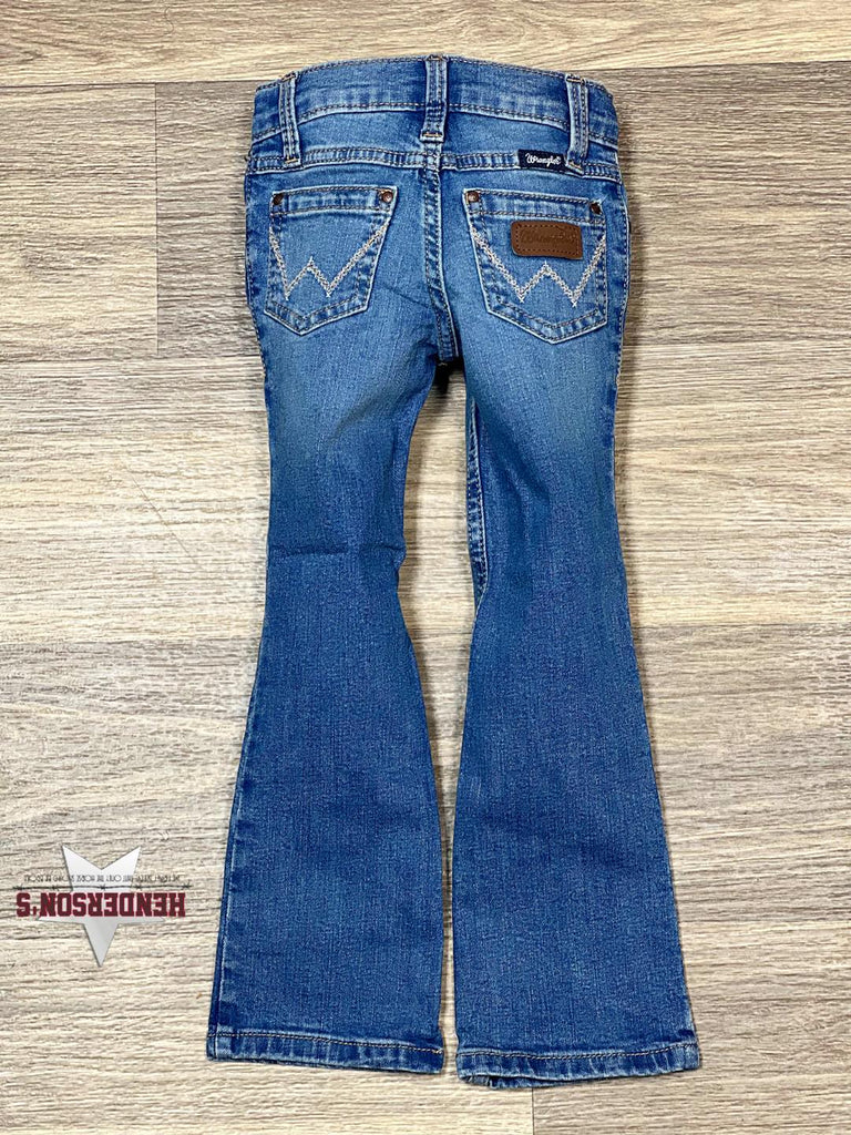 Girl's Wrangler Bootcut Jeans ~ Floral Pocket - Henderson's Western Store