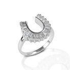 Kelly Herd Baguette Horseshoe Ring Jewelry KELLY HERD   