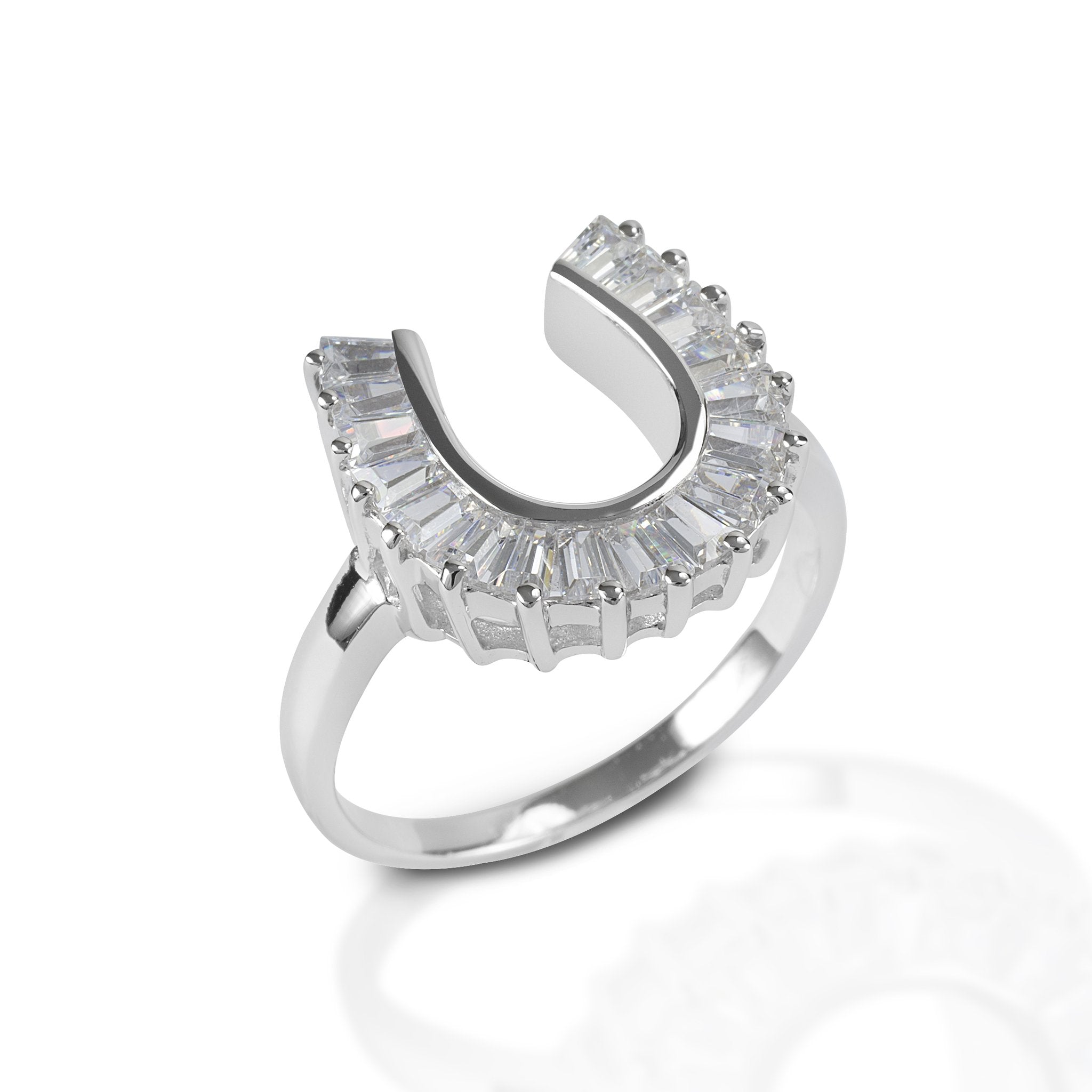 Kelly Herd Baguette Horseshoe Ring Jewelry KELLY HERD   