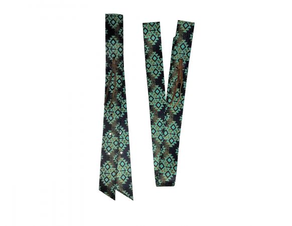 Nylon Tie Strap & Billet Set ~ Navy Aztec - Henderson's Western Store