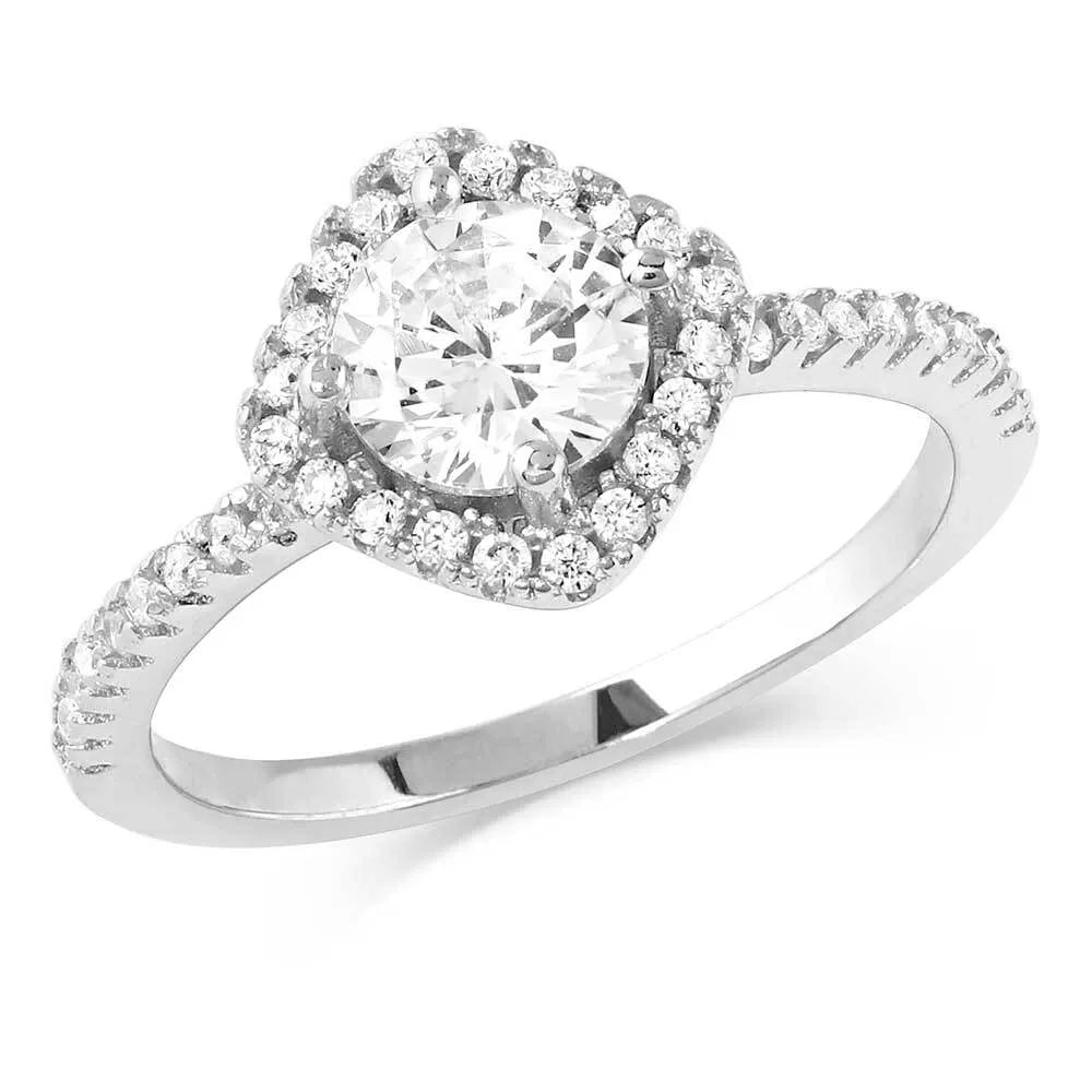 Squarely Perfect Haloed Ring - Henderson's Western Store
