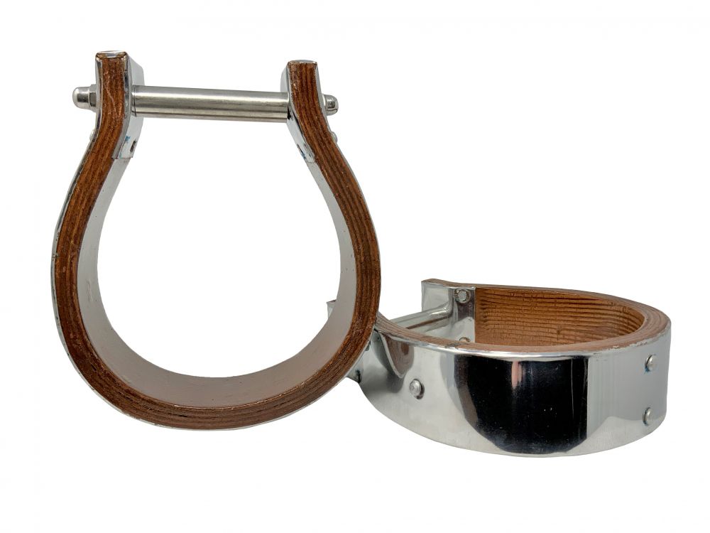 Stainless Covered Wood Stirrup - Henderson's Western Store
