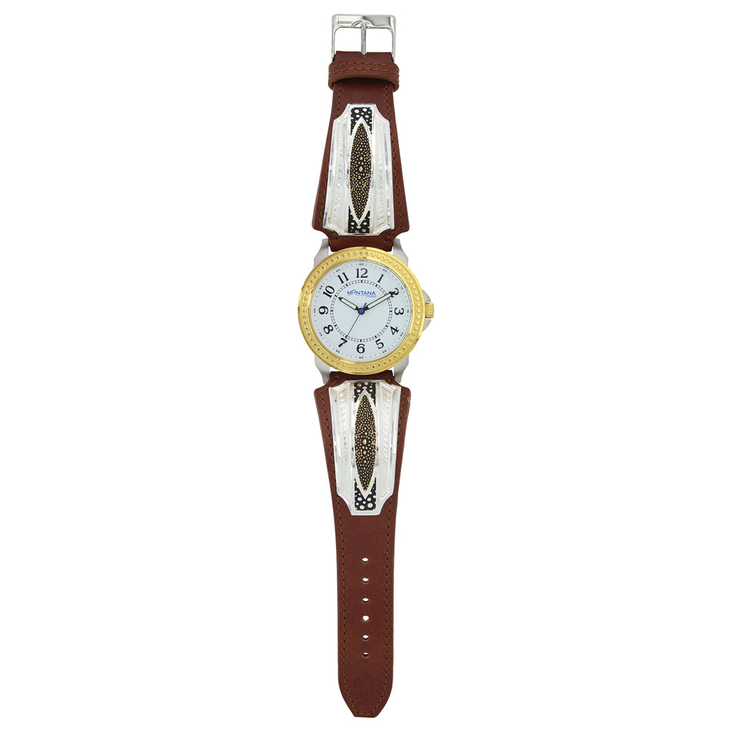 Two Tone River Pebbles Leather Watch - Henderson's Western Store