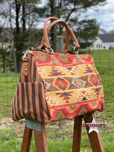 Load image into Gallery viewer, MW Aztec Canvas Weekender - Henderson&#39;s Western Store