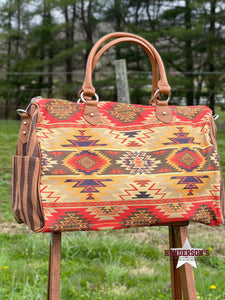 Load image into Gallery viewer, MW Aztec Canvas Weekender - Henderson&#39;s Western Store