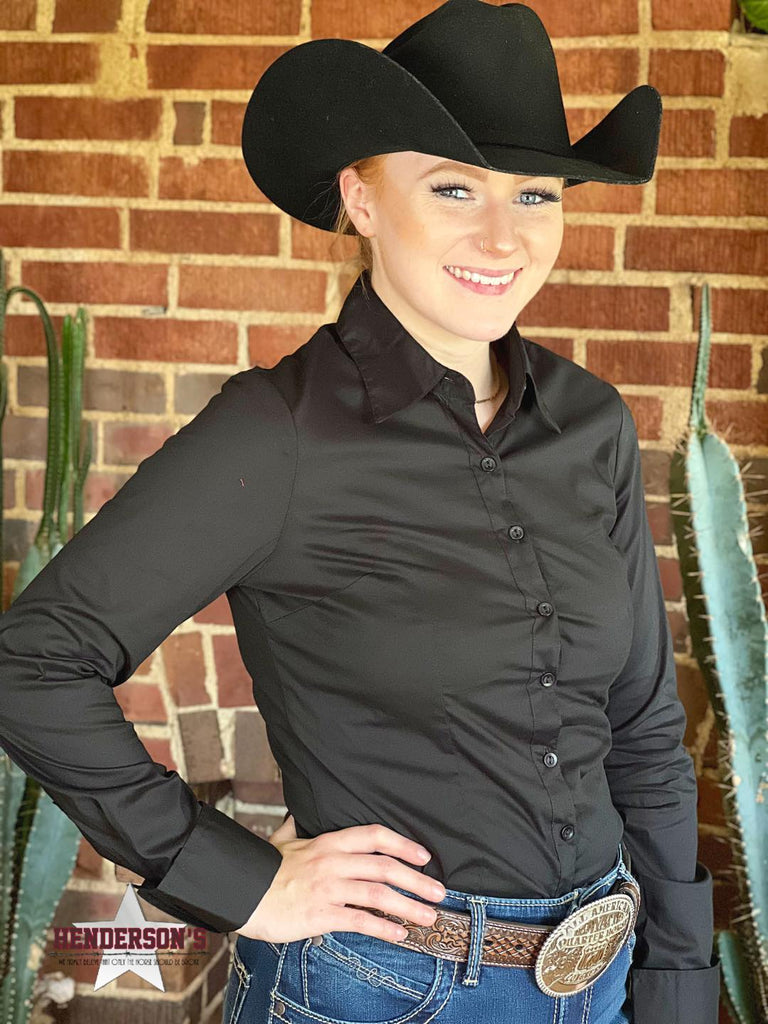 Solid Button Down Shirts ~ Black - Henderson's Western Store