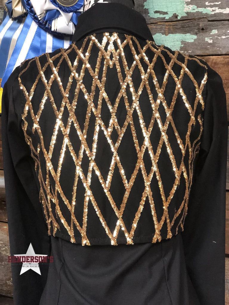 Black & Gold Bolero Vest Cowgirl Junk Co.   