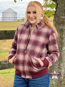 Load image into Gallery viewer, Bomber Plaid Wool Coat by Powder River - Henderson&#39;s Western Store