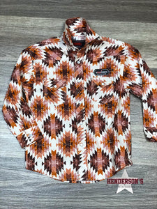 Load image into Gallery viewer, Boy&#39;s Aztec Print ~ Rust - Henderson&#39;s Western Store
