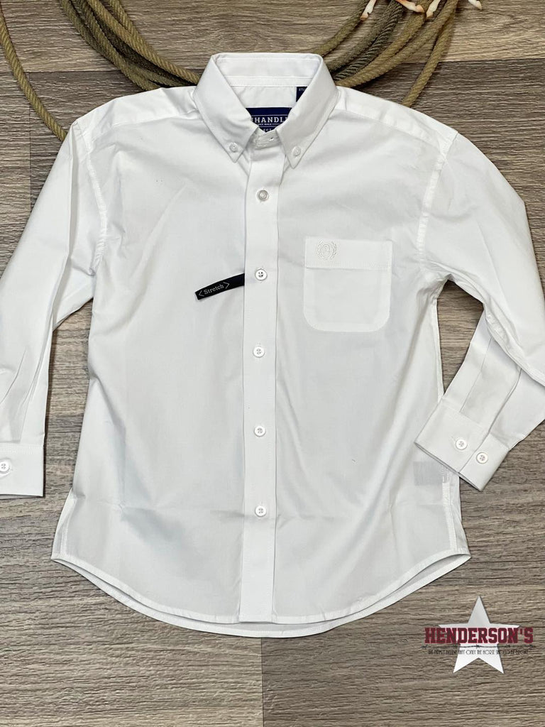 Solid White Button Down ~ Long Sleeve - Henderson's Western Store