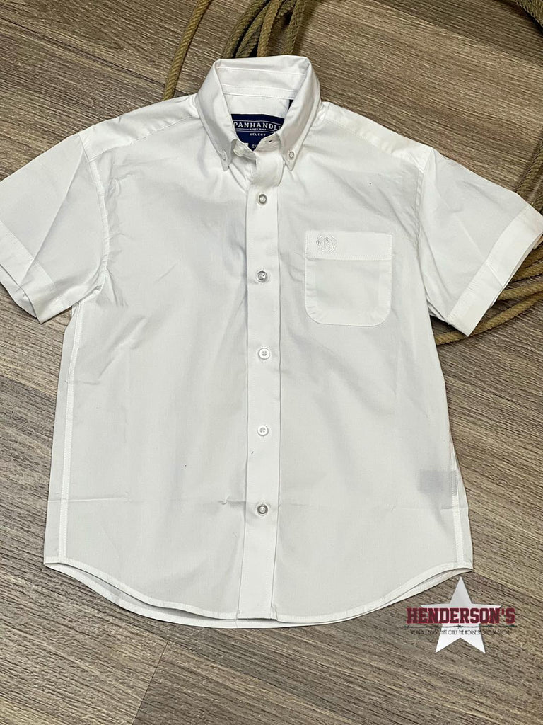 Solid White Button Down ~ Short Sleeve - Henderson's Western Store