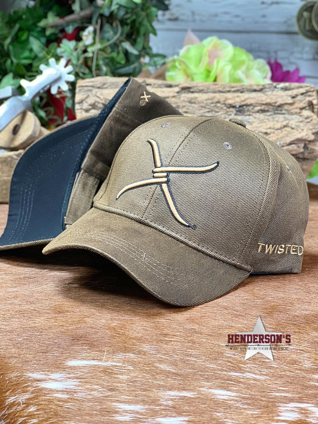 Twisted X Ball Cap ~ Brown Oil - Henderson's Western Store