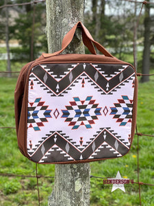 Load image into Gallery viewer, MW Aztec Travel Organizer ~ Brown - Henderson&#39;s Western Store
