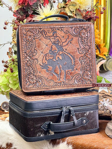 Load image into Gallery viewer, In Your Buckin&#39; Dreams Jewelry Case ~ Square - Henderson&#39;s Western Store