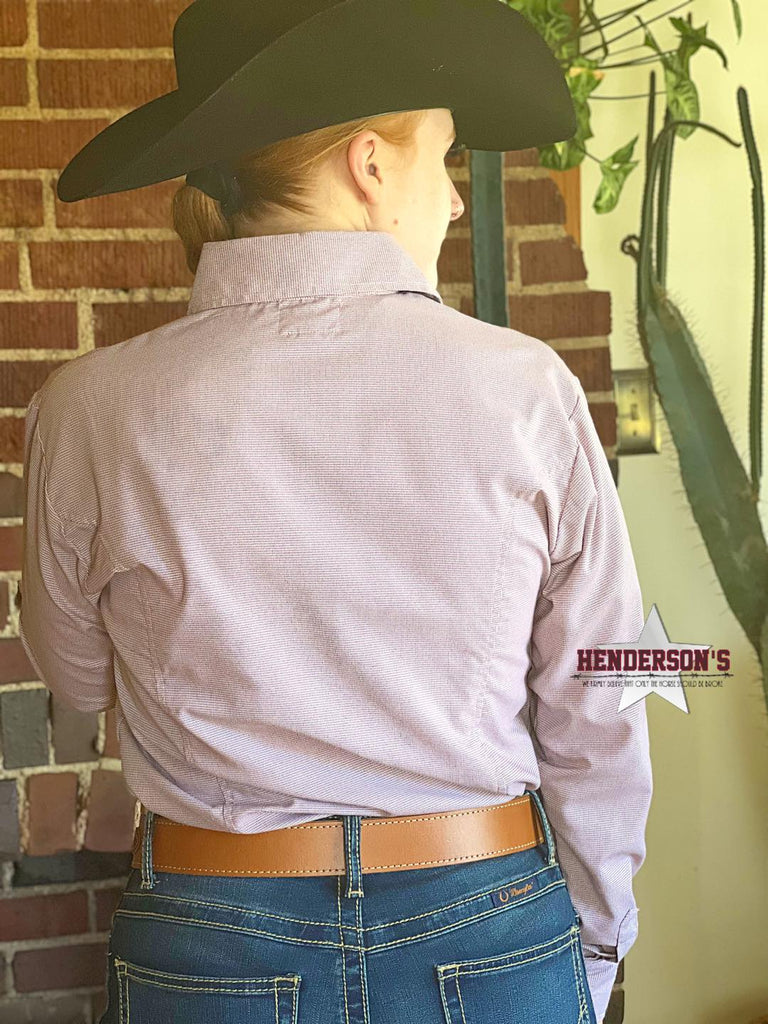 Sateen Concealed Zipper Show Shirt ~ Burgundy Check - Henderson's Western Store