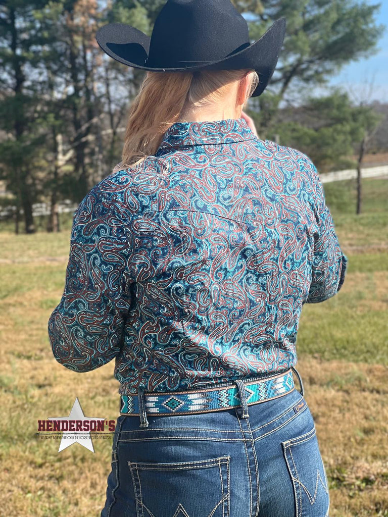 Ladies Blue Canyon Paisley ~ Autumn Sky - Henderson's Western Store