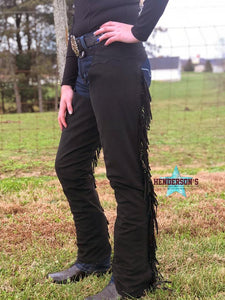 Load image into Gallery viewer, Ultra Suede Chaps For Ladies ~ Black Show Wear Royal Highness   