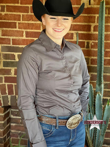 Load image into Gallery viewer, Solid Button Down Shirts ~ Charcoal - Henderson&#39;s Western Store