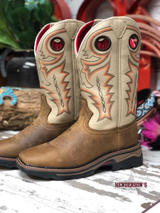 Load image into Gallery viewer, Chestnut Distressed Buffalo Work Boots - Henderson&#39;s Western Store