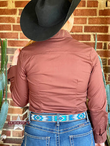 Load image into Gallery viewer, Solid Button Down Shirts ~ Chocolate - Henderson&#39;s Western Store