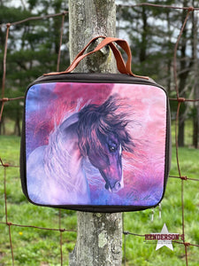 Load image into Gallery viewer, MW Horse Print Travel Organizer ~ Chocolate - Henderson&#39;s Western Store