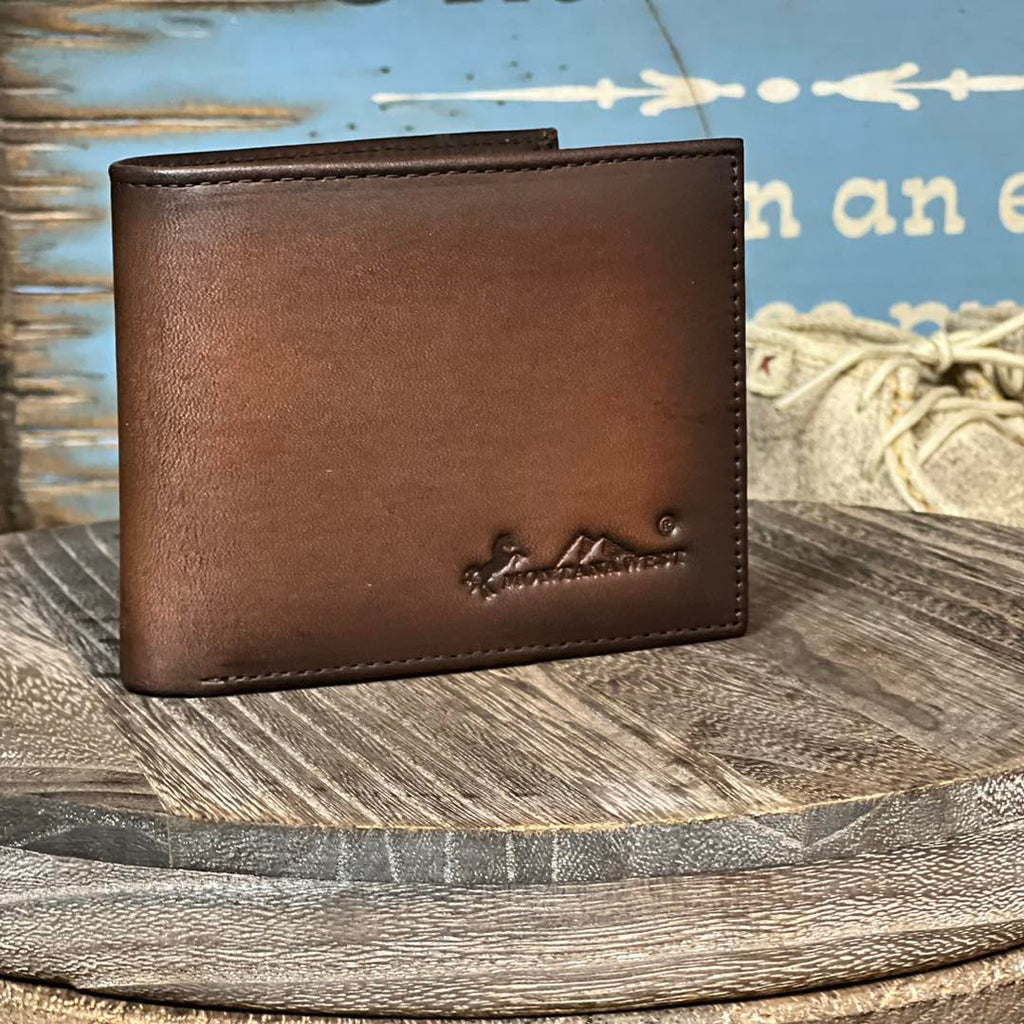 Men's Leather Wallet by Montana West ~ Chocolate - Henderson's Western Store