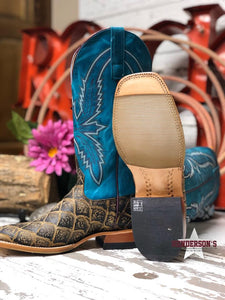 Load image into Gallery viewer, Ladies Cocoa Filet Fofish Boots (faux) - Henderson&#39;s Western Store