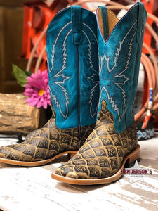 Load image into Gallery viewer, Ladies Cocoa Filet Fofish Boots (faux) - Henderson&#39;s Western Store