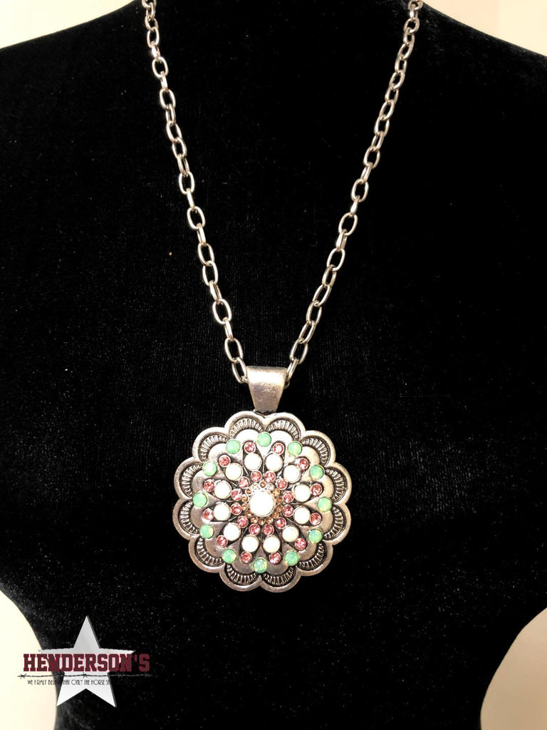 Concho Style Flower Necklace - Henderson's Western Store