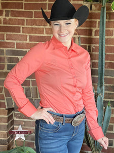 Load image into Gallery viewer, Solid Button Down Shirts ~ Coral - Henderson&#39;s Western Store