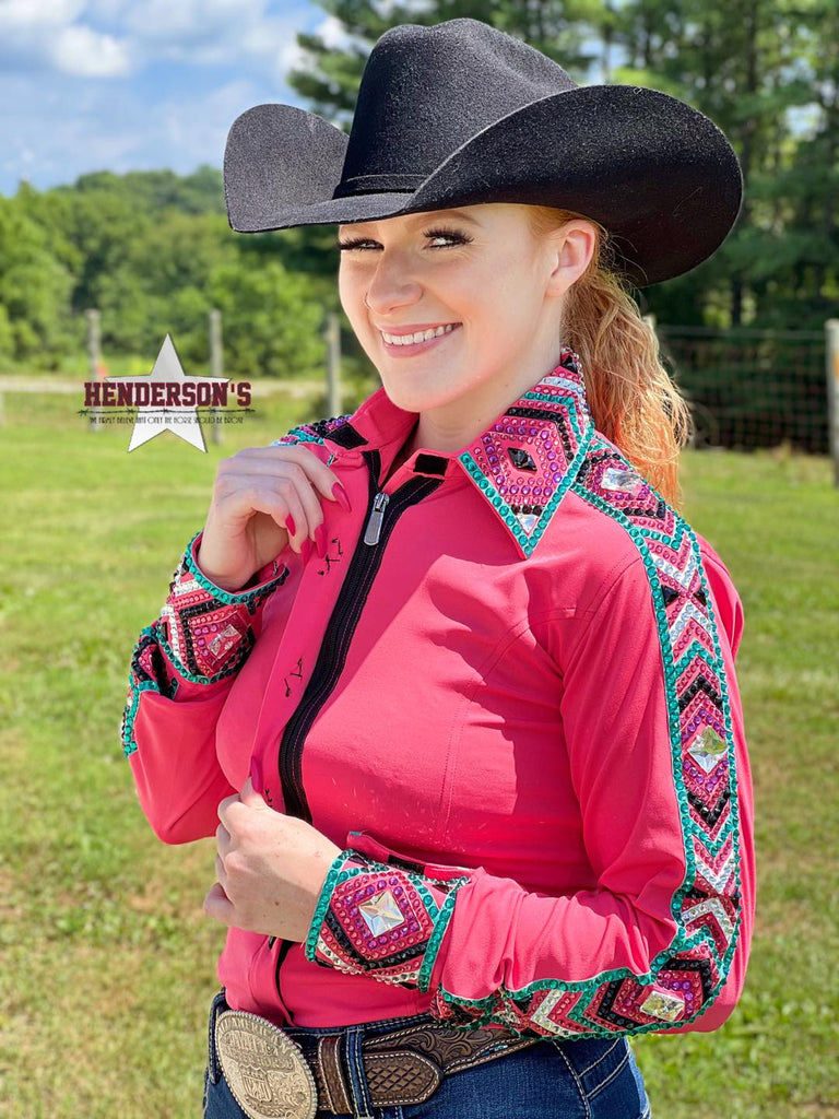 Conceal Zipper Show Shirt ~ Coral Reef - Henderson's Western Store