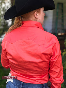Load image into Gallery viewer, Sateen Solid Shirts ~ Coral Show Shirt Royal Highness   