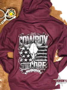 Load image into Gallery viewer, Cowboy To The Core Hoodie Men&#39;s Shirts Cowboy Hardware   