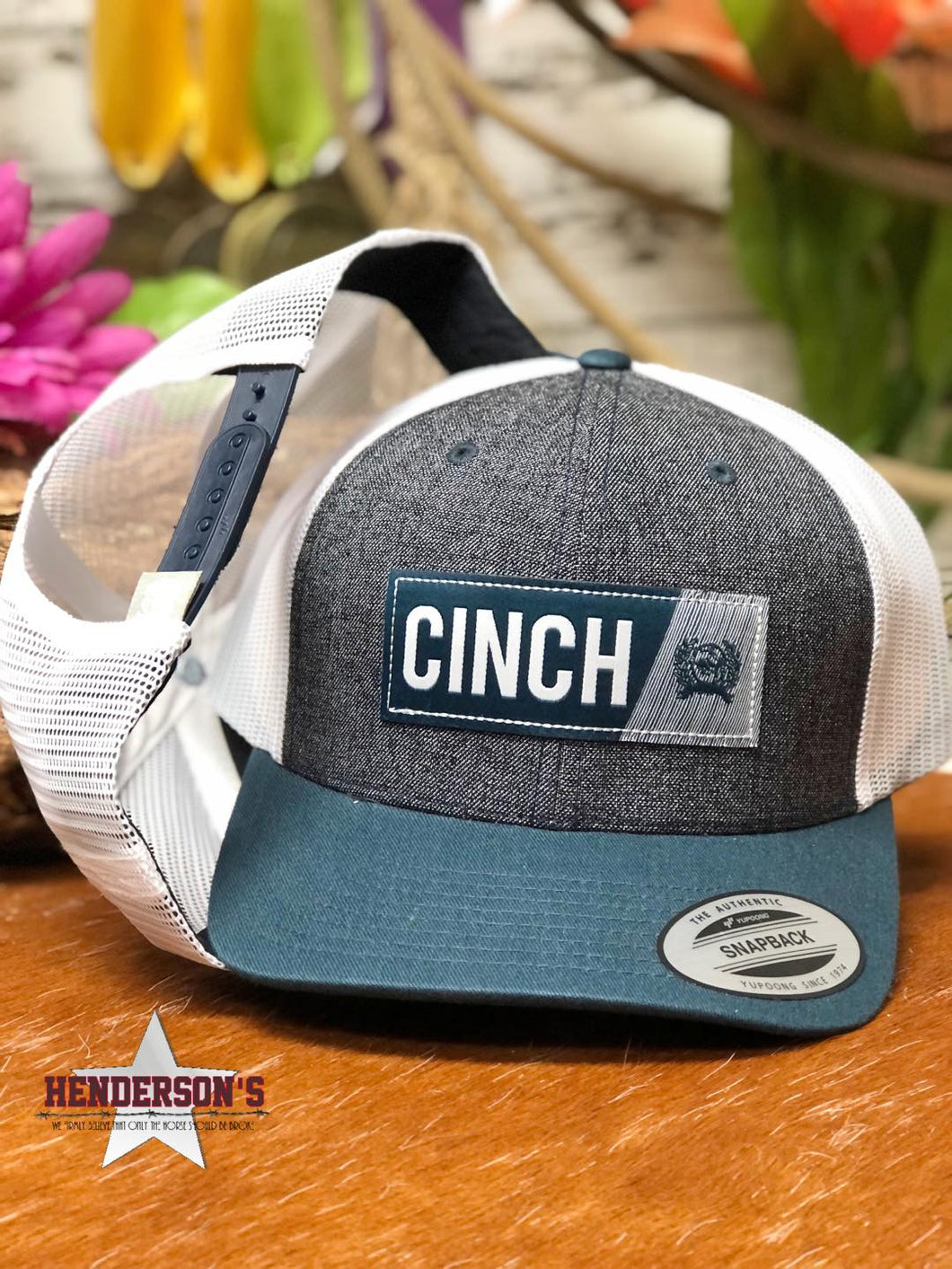 Cinch Ball Cap ~ Denim & Turquoise - Henderson's Western Store