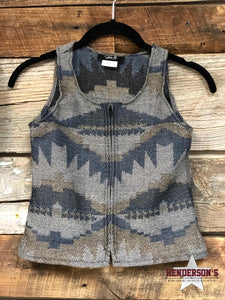 Load image into Gallery viewer, Wool Youth &quot;Mini&quot;  Vest ~ Denim Blue - Henderson&#39;s Western Store