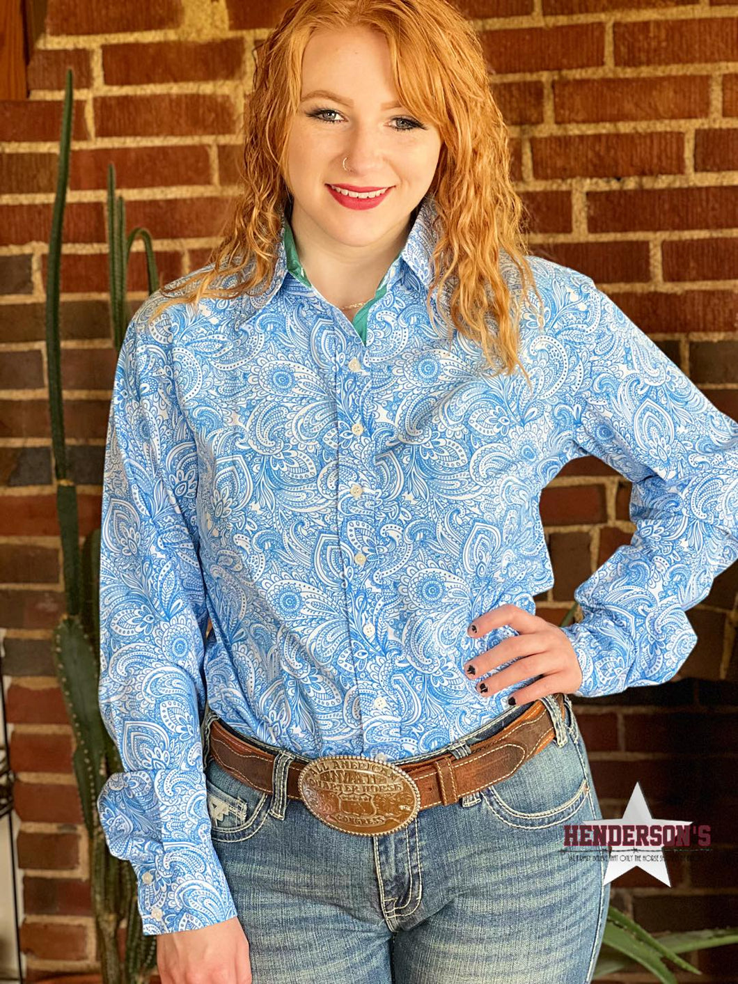 RHC Easy Care Paisley ~ Blue - Henderson's Western Store