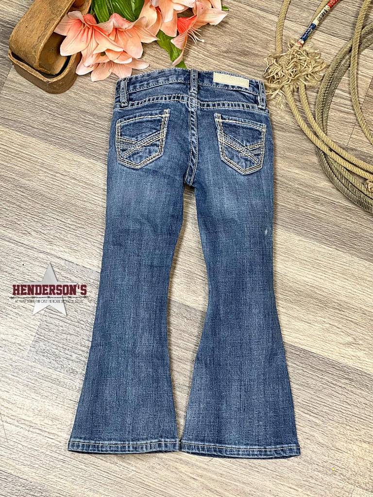 Girl's Rock & Roll Bootcut Jeans ~ Medium Wash - Henderson's Western Store